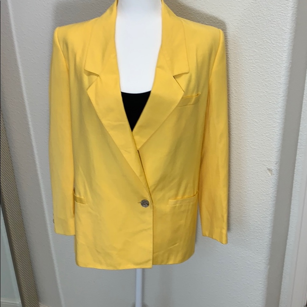 Dior vintage women’s suit jacket size 10 yellow